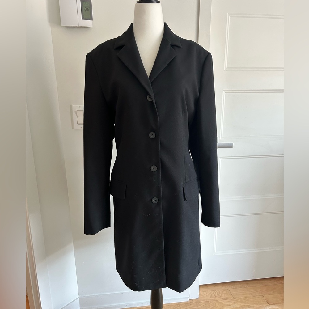 Long button front jacket or dress